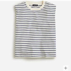 J crew Structured muscle T-shirt in stripe mariner cotton